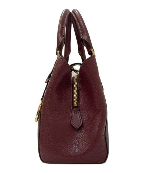 MICHAEL KORS（マイケル・コース）MICHAEL KORS (マイケル・コース) 2WAYバッグ バーガンティー×ブラウンの古着・服飾アイテム