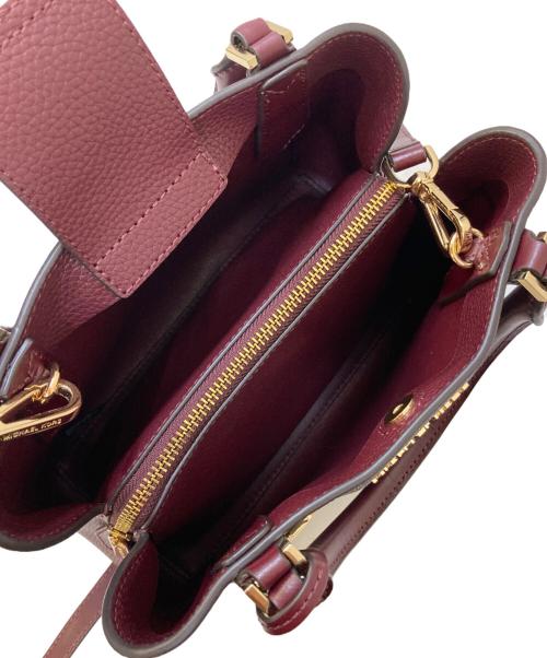 MICHAEL KORS（マイケル・コース）MICHAEL KORS (マイケル・コース) 2WAYバッグ バーガンティー×ブラウンの古着・服飾アイテム