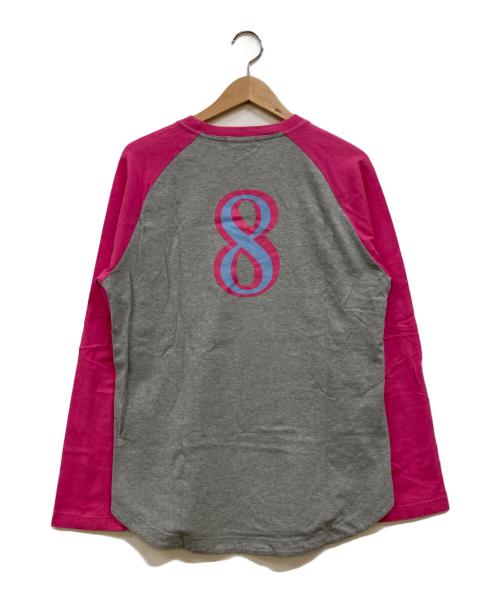 BURBERRY BLACK LABEL（バーバリーブラックレーベル）BURBERRY BLACK LABEL (バーバリーブラックレーベル) バイカラー ラグランカットソー ピンク×グレー サイズ:3の古着・服飾アイテム