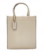 COACHコーチ）の古着「ミニ カシン 2WAY レザートートバッグ」｜ベージュ