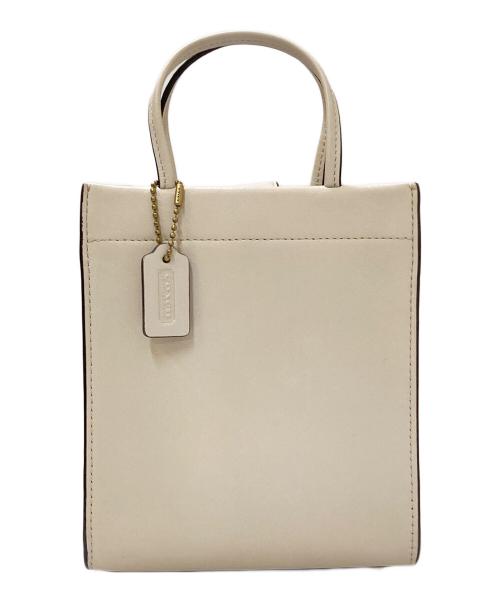 COACH（コーチ）COACH (コーチ) ミニ カシン 2WAY レザートートバッグ ベージュの古着・服飾アイテム