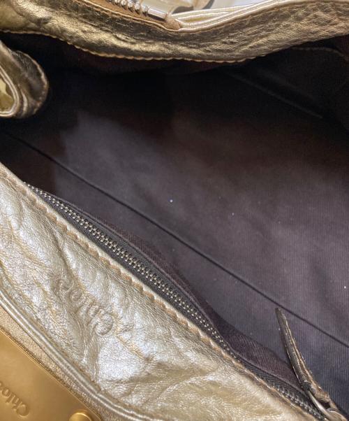 Chloe（クロエ）Chloe (クロエ) パディントン レザートートバッグ ゴールドの古着・服飾アイテム