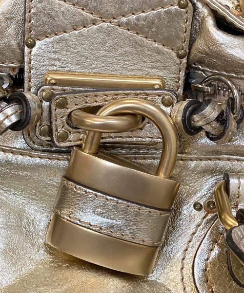 Chloe（クロエ）Chloe (クロエ) パディントン レザートートバッグ ゴールドの古着・服飾アイテム