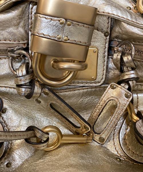 Chloe（クロエ）Chloe (クロエ) パディントン レザートートバッグ ゴールドの古着・服飾アイテム