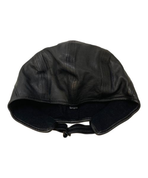 JULIUS（ユリウス）JULIUS (ユリウス) レザーフライトキャップ ブラック サイズ:Fの古着・服飾アイテム