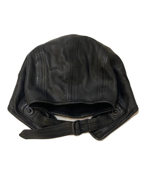 JULIUS（ユリウス）JULIUS (ユリウス) レザーフライトキャップ ブラック サイズ:Fの古着・服飾アイテム