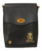 A.D.M.J.エーディーエムジェイ）の古着「レザーショルダーバッグ」｜ブラック