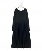 IENAイエナ）の古着「リブフォルムニットワンピース」｜ブラック