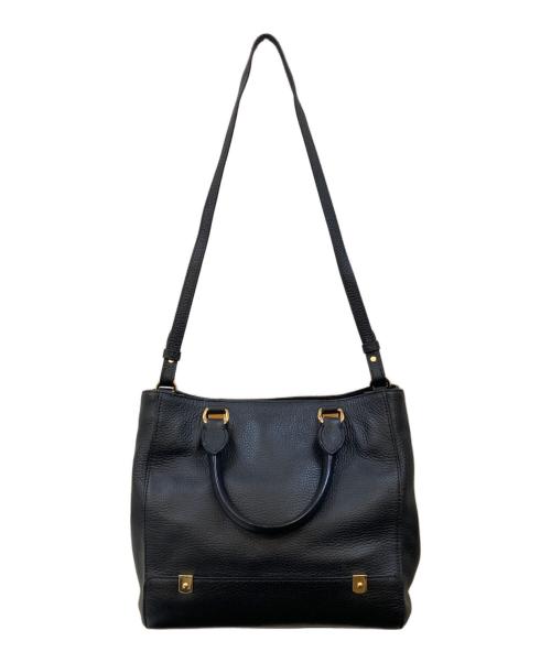 LAUREN RALPH LAUREN（ローレンラルフローレン）LAUREN RALPH LAUREN (ローレンラルフローレン) シボレザー 2WAYショルダーバッグ ブラックの古着・服飾アイテム