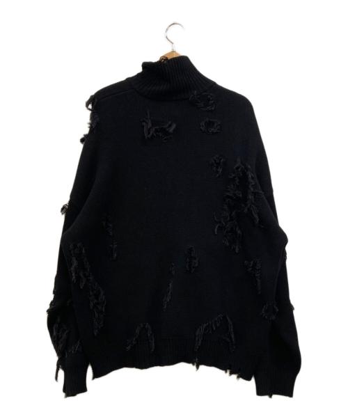 DANKE SCHON（ダンケ シェーン）DANKE SCHON (ダンケ シェーン) DAMEGE DRIVERS KNIT　(ダメージ　ドライバーズ　ニット) ブラック サイズ:Fの古着・服飾アイテム