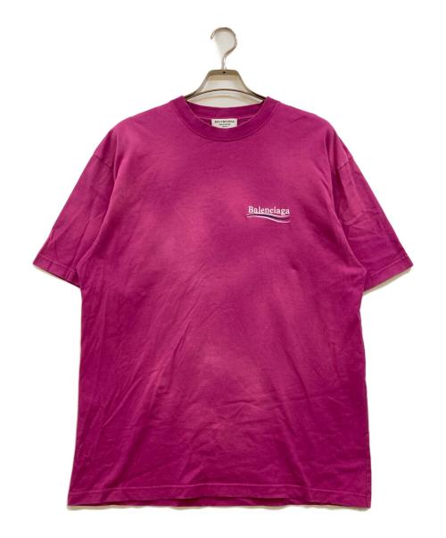BALENCIAGA（バレンシアガ）BALENCIAGA (バレンシアガ) キャンペーンロゴ Tシャツ ピンク サイズ:Sの古着・服飾アイテム