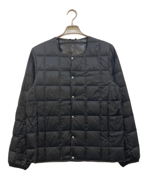 TAION（タイオン）TAION (タイオン) ベーシック クルーネックボタン インナーダウンジャケット ブラック サイズ:Mの古着・服飾アイテム