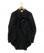 COMME des GARCONS COMME des GARCONSコムデギャルソン コムデギャルソン）の古着「バックプリーツデザインジャケット」｜ブラック