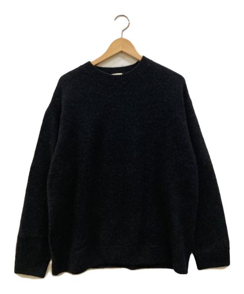 LIDnM（リドム）LIDnM (リドム) CASHMERE MILLED CREW KNIT ブラック サイズ:Ｍの古着・服飾アイテム