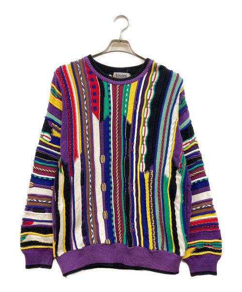 TOSANI（トサニ）TOSANI (トサニ) 3Dニット パープル サイズ:Ｍの古着・服飾アイテム
