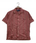 POLO RALPH LAURENポロ・ラルフローレン）の古着「90's ポニー刺繍オープンカラーシャツ」｜レッド