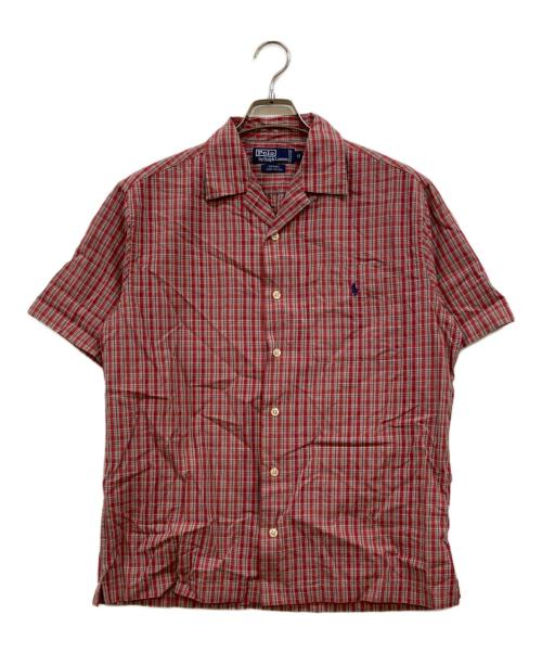 POLO RALPH LAUREN（ポロ・ラルフローレン）POLO RALPH LAUREN (ポロ・ラルフローレン) 90's ポニー刺繍オープンカラーシャツ レッド サイズ:Sの古着・服飾アイテム