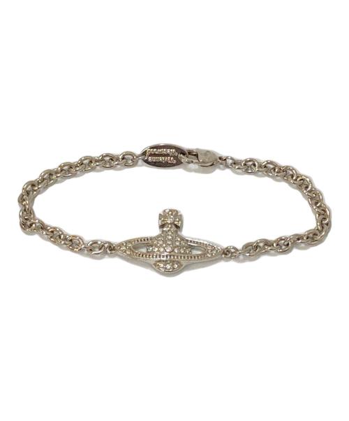 Vivienne Westwood（ヴィヴィアンウエストウッド）Vivienne Westwood (ヴィヴィアンウエストウッド) MINI BAS RELIEF CHAIN オーブ ブレスレット シルバーの古着・服飾アイテム