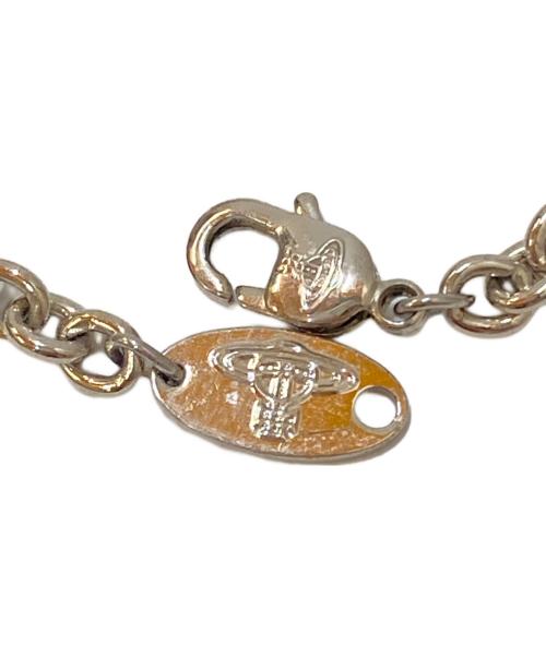 Vivienne Westwood（ヴィヴィアンウエストウッド）Vivienne Westwood (ヴィヴィアンウエストウッド) MINI BAS RELIEF CHAIN オーブ ブレスレット シルバーの古着・服飾アイテム