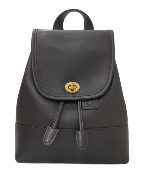 OLD COACH（オールドコーチ）OLD COACH (オールドコーチ) ターンロック レザーミニリュック ブラックの古着・服飾アイテム