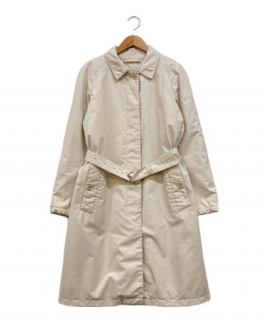 PRADA プラダ　ロングコート　ステンカラー　金具　ウール　ベージュ　38 PRADA プラダロングコートステンカラー金具ウールベージュ38