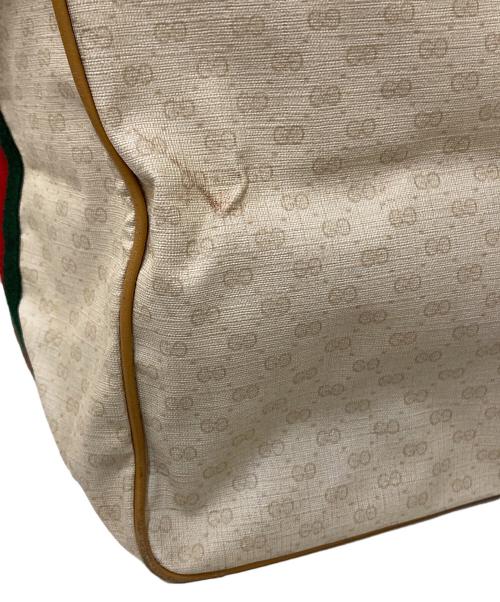 OLD GUCCI（グッチ）OLD GUCCI (グッチ) マイクロGG シェリーライン ボストンバッグ アイボリーの古着・服飾アイテム