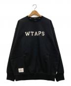 WTAPSダブルタップス）の古着「ACADEMY SWEATER COTTON」｜ブラック