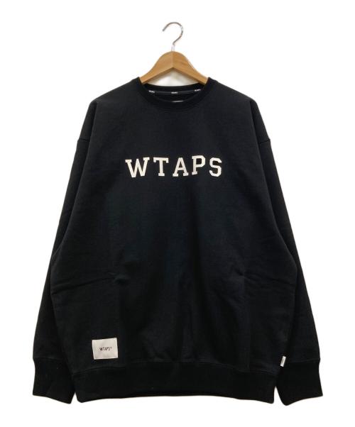 WTAPS（ダブルタップス）WTAPS (ダブルタップス) ACADEMY SWEATER COTTON ブラック サイズ:X04の古着・服飾アイテム
