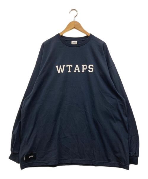 WTAPS（ダブルタップス）WTAPS (ダブルタップス) COLLEGE LS COTTON TEE ネイビー サイズ:X04の古着・服飾アイテム
