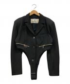 PRANK PROJECTプランクプロジェクト）の古着「ジャケットロンパース」｜ブラック