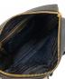 中古・古着 PRADA (プラダ) リボン キャンバスロゴ ジャガード ショルダーバッグ ブラック：50000円