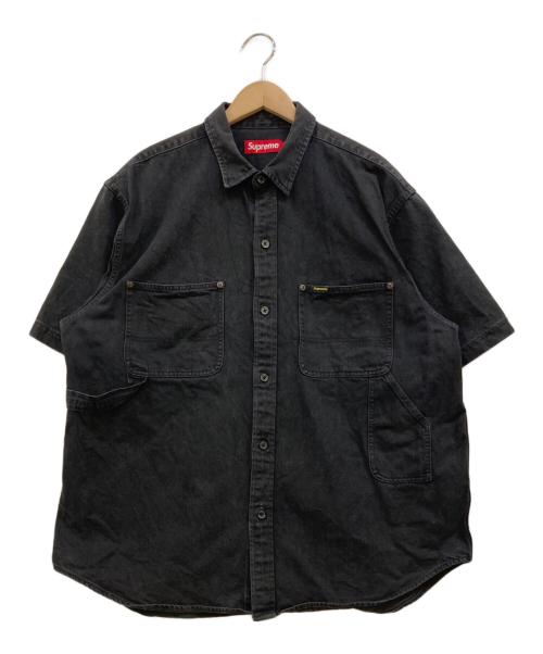 SUPREME（シュプリーム）Supreme (シュプリーム) Loose Fit Denim Painter Shirt ブラック サイズ:Ｌの古着・服飾アイテム