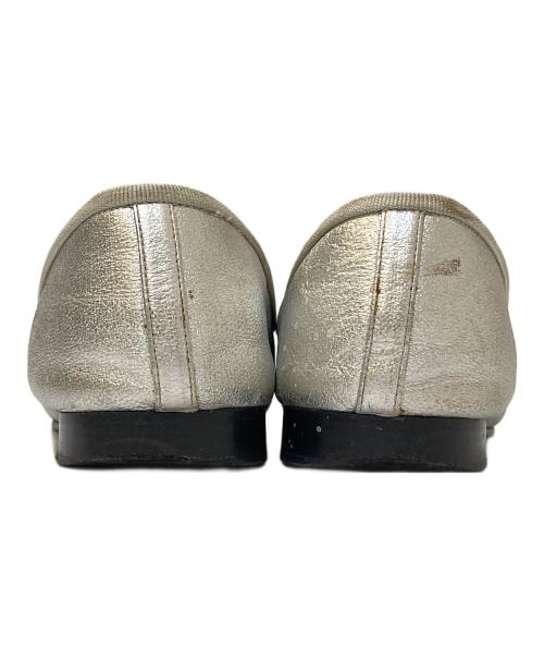 CHANEL（シャネル）CHANEL (シャネル) ココマーク バレリーナ メタリックフラットシューズ グレー サイズ:36 1/2の古着・服飾アイテム
