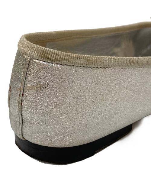 CHANEL（シャネル）CHANEL (シャネル) ココマーク バレリーナ メタリックフラットシューズ グレー サイズ:36 1/2の古着・服飾アイテム