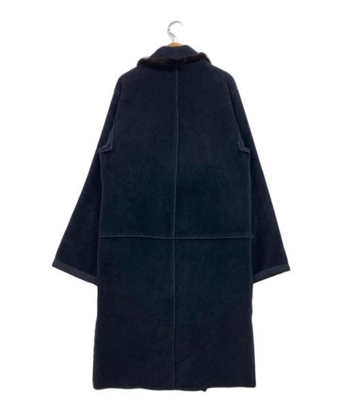 FENDI（フェンディ）FENDI (フェンディ) アンゴラ・カシミヤ混ファー付きコート ブラック サイズ:42の古着・服飾アイテム