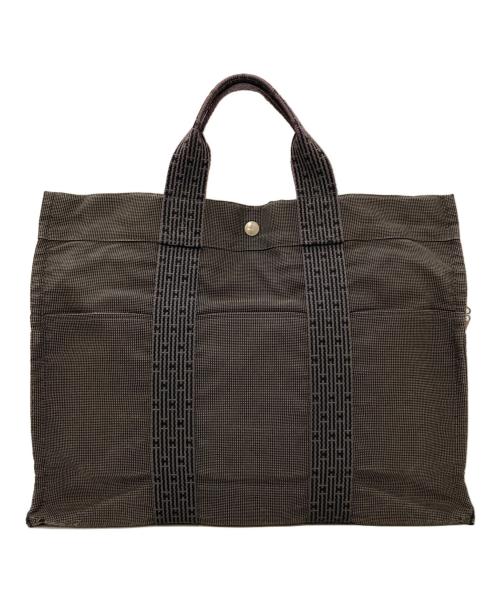 HERMES（エルメス）HERMES (エルメス) エールライン キャンバス トートバッグ グレー サイズ:MMの古着・服飾アイテム