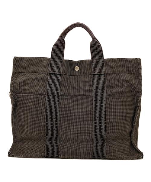 HERMES（エルメス）HERMES (エルメス) エールライン キャンバス トートバッグ グレー サイズ:MMの古着・服飾アイテム