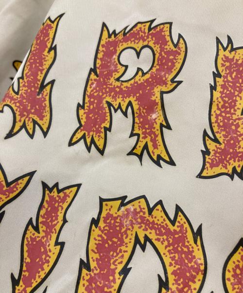 HARLEY-DAVIDSON（ハーレーダビッドソン）HARLEY-DAVIDSON (ハーレーダビッドソン) ファイヤパターンスタジャン ブラック×ライトグレー サイズ:Lの古着・服飾アイテム