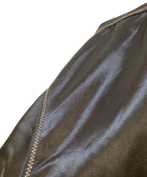 Miskeen（ミスキーン）Miskeen (ミスキーン) Black Satin Jacket Hip Hop Urban Indian Skull  ブラック サイズ:4XLの古着・服飾アイテム