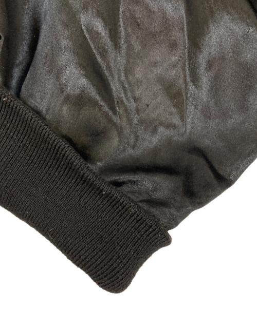 Miskeen（ミスキーン）Miskeen (ミスキーン) Black Satin Jacket Hip Hop Urban Indian Skull  ブラック サイズ:4XLの古着・服飾アイテム