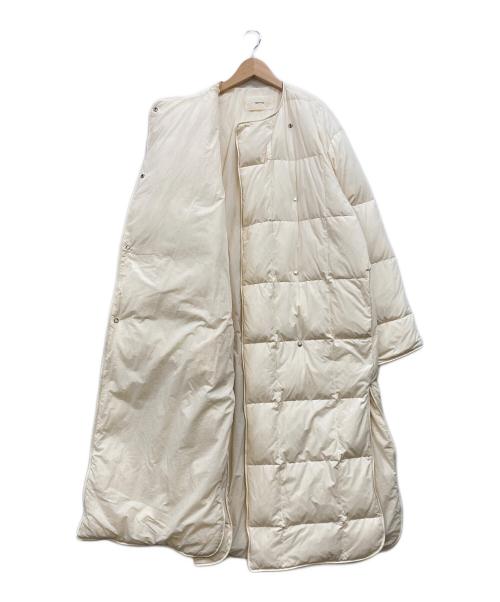 TODAYFUL（トゥデイフル）TODAYFUL (トゥデイフル) ノーカラーキルティングダウンコート アイボリー サイズ:38の古着・服飾アイテム