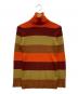 JUNYA WATANABE COMME des GARCONS（ジュンヤワタナベ コムデギャルソン）の古着「タートルネック ボーダーニット」｜オレンジ