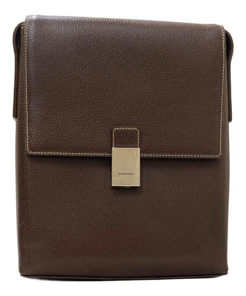 BURBERRY（バーバリー）BURBERRY (バーバリー) 裏地ノバチェック レザーショルダーバッグ ブラウンの古着・服飾アイテム