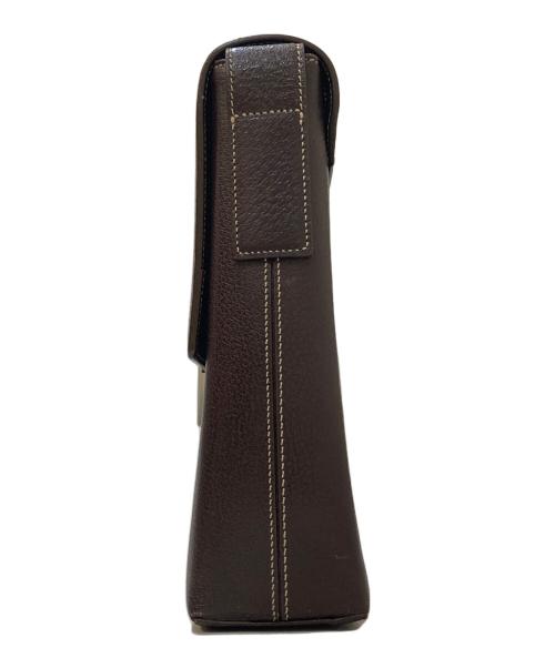 BURBERRY（バーバリー）BURBERRY (バーバリー) 裏地ノバチェック レザーショルダーバッグ ブラウンの古着・服飾アイテム