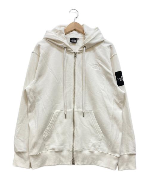 THE NORTH FACE（ザ ノース フェイス）THE NORTH FACE (ザ ノース フェイス) スクエアロゴフルジップフーディ ホワイト サイズ:Mの古着・服飾アイテム