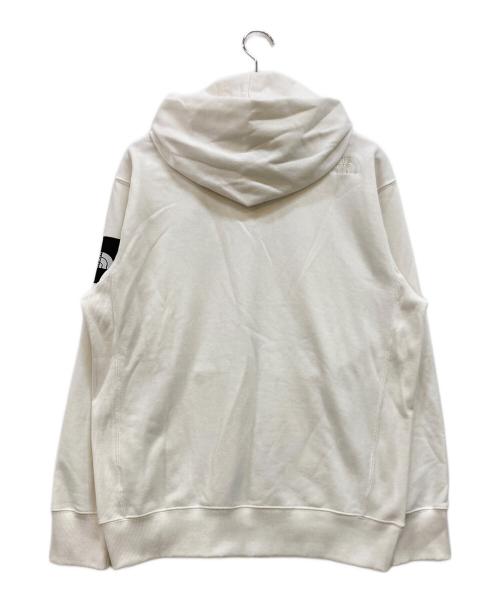 THE NORTH FACE（ザ ノース フェイス）THE NORTH FACE (ザ ノース フェイス) スクエアロゴフルジップフーディ ホワイト サイズ:Mの古着・服飾アイテム