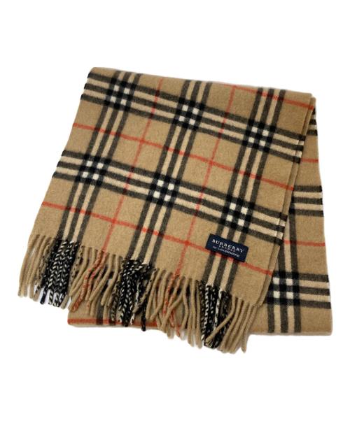 BURBERRY LONDON（バーバリーロンドン）BURBERRY LONDON (バーバリーロンドン) ノバチェック カシミヤマフラー ベージュの古着・服飾アイテム
