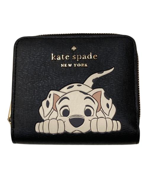Kate Spade（ケイトスペード）Kate Spade (ケイトスペード) DISNEY (ディズニー) コンパクトウォレット ブラックの古着・服飾アイテム