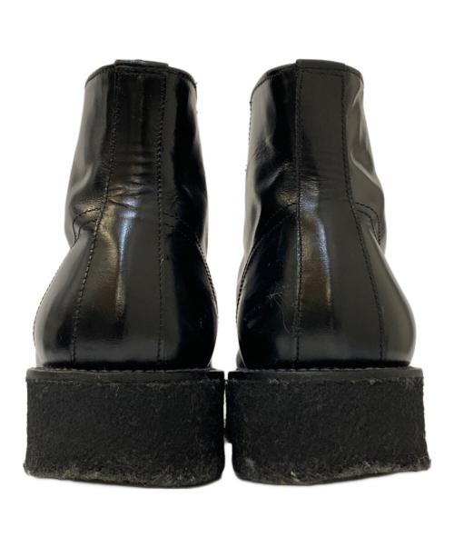 REGULATION Yohji Yamamoto（レギュレーションヨウジヤマモト）REGULATION Yohji Yamamoto (レギュレーションヨウジヤマモト) レザー デミブーツ ブラック サイズ:不明(26~27㎝相当)の古着・服飾アイテム