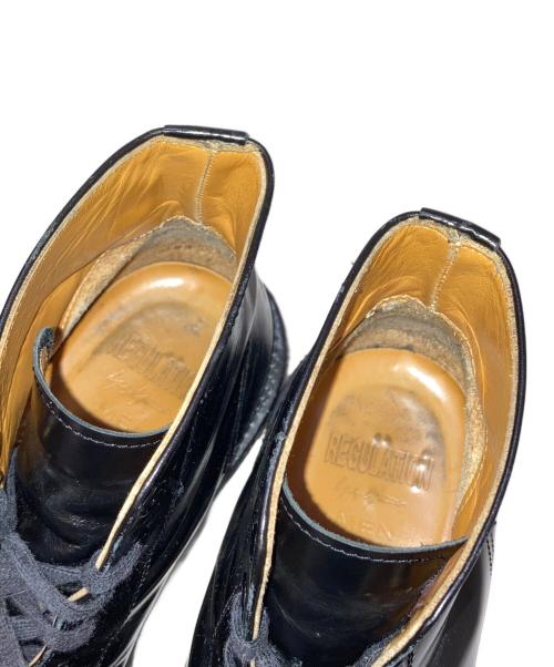 REGULATION Yohji Yamamoto（レギュレーションヨウジヤマモト）REGULATION Yohji Yamamoto (レギュレーションヨウジヤマモト) レザー デミブーツ ブラック サイズ:不明(26~27㎝相当)の古着・服飾アイテム